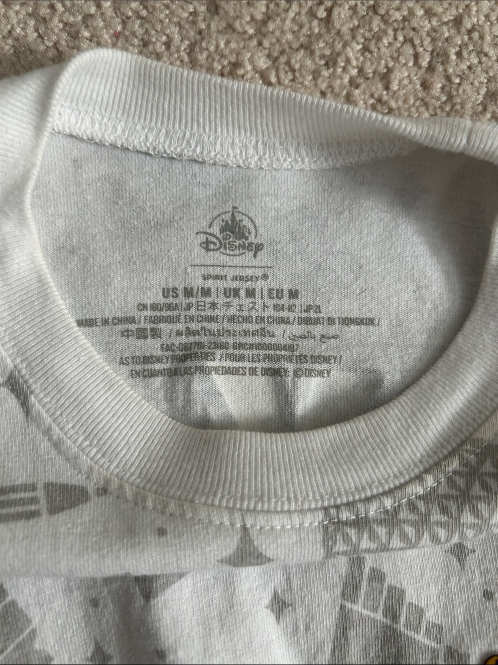 Disney White Crewneck Sweatshirt with Light Gray Print - Picture 3 of 3
